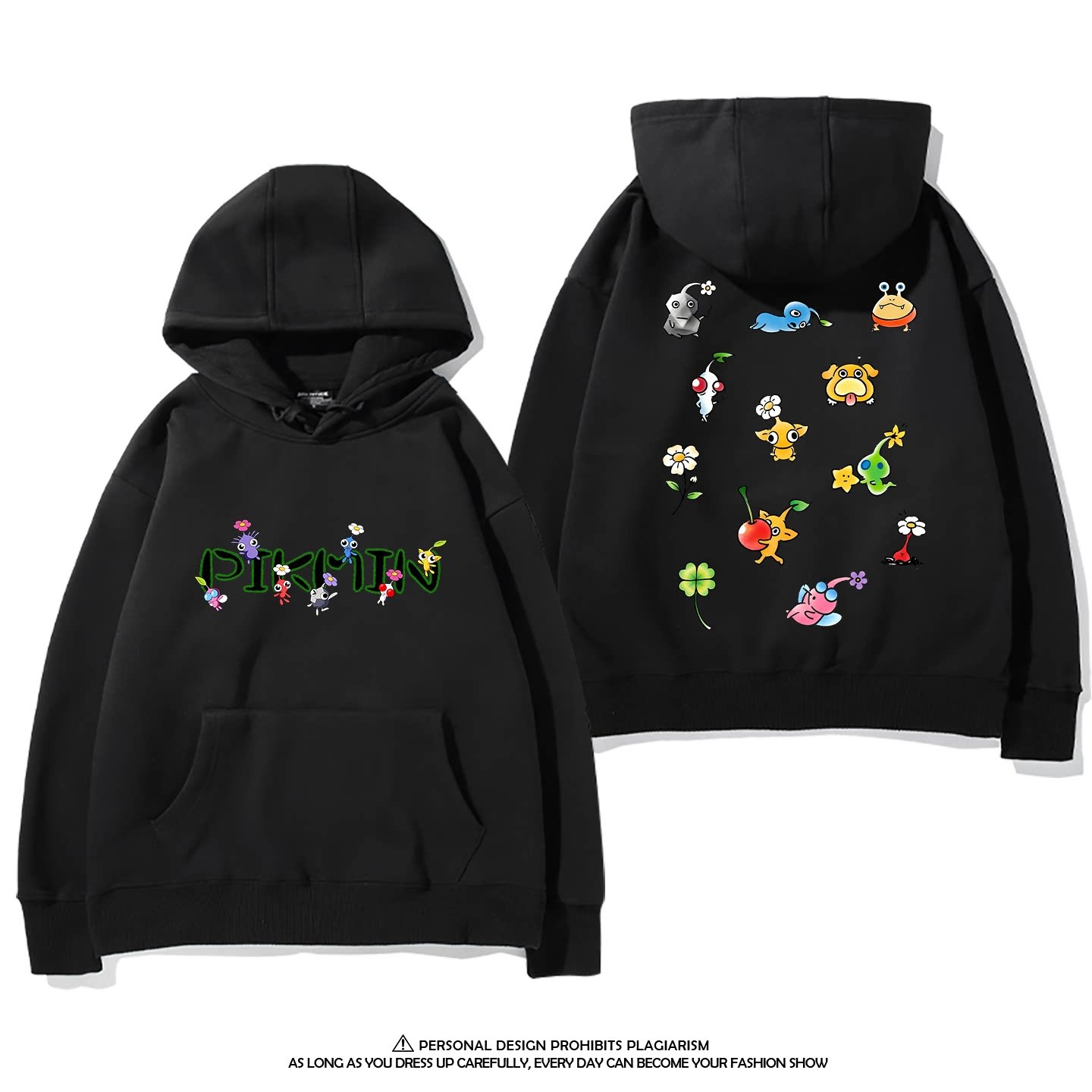 皮克敏PIKMIN4 聯名衛衣新款 親子情侶裝連帽衛衣