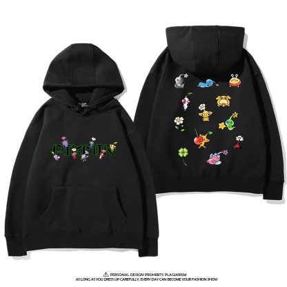 皮克敏PIKMIN4 聯名衛衣新款 親子情侶裝連帽衛衣