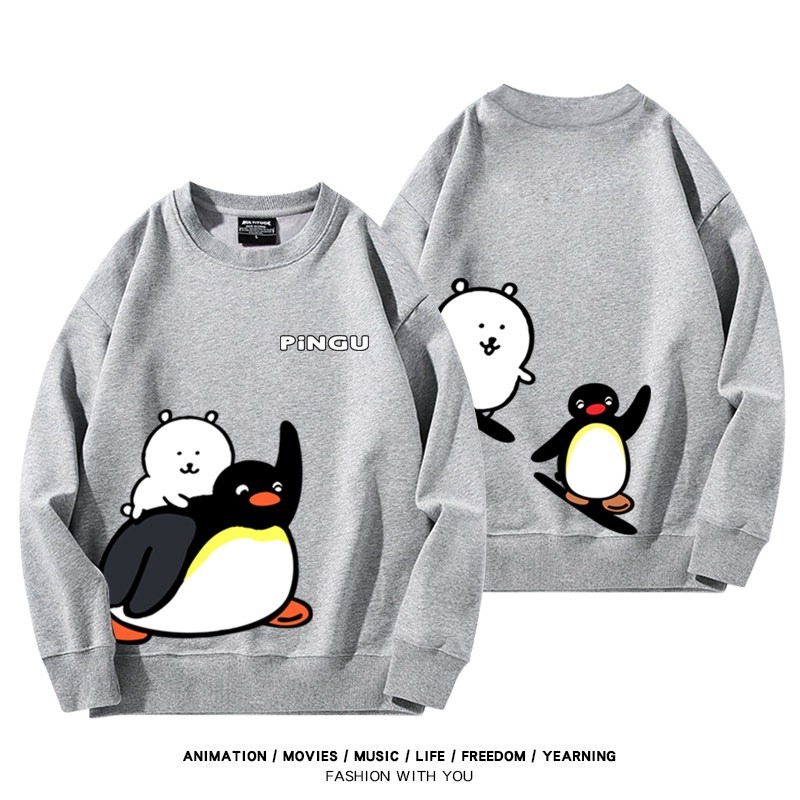 Pingu企鵝家族聯名親子情侶裝 圓領長袖