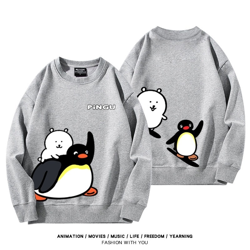 Pingu企鵝家族聯名親子情侶裝 圓領長袖