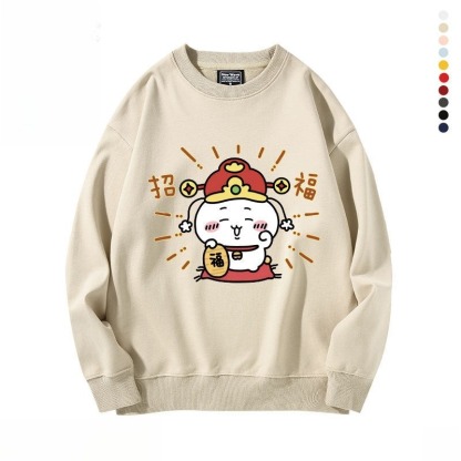 新年chiikawa 2026秋冬新款親子情侶裝 圓領長袖/連帽衛衣