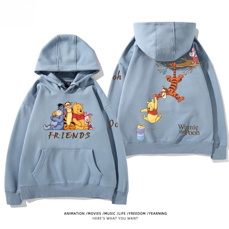 小熊維尼 聯名衛衣2025秋冬新款親子情侶裝連帽衛衣