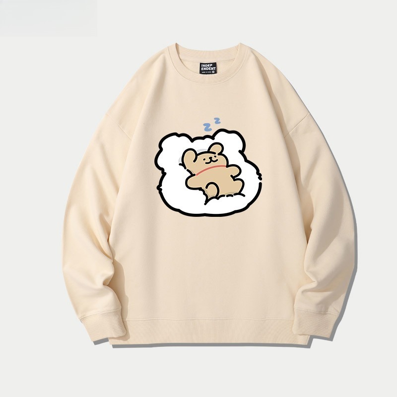 線條小狗 聯名親子情侶裝 圓領長袖