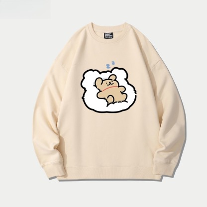 線條小狗 聯名親子情侶裝 圓領長袖