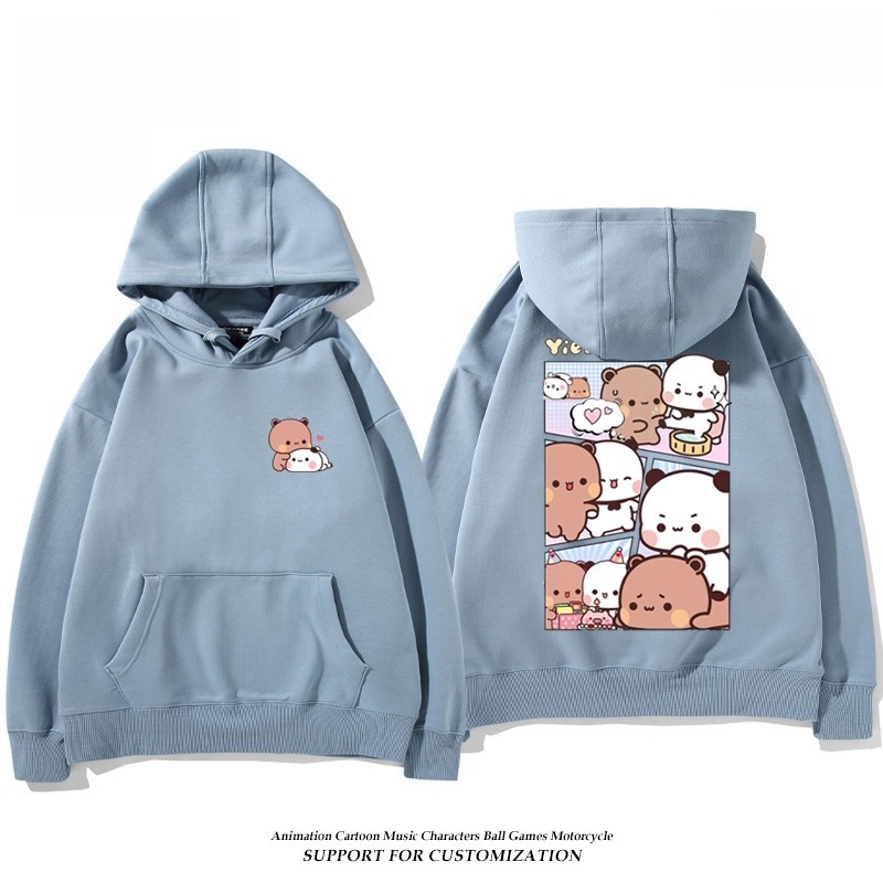 一二布布新款 親子情侶男女連帽衛衣