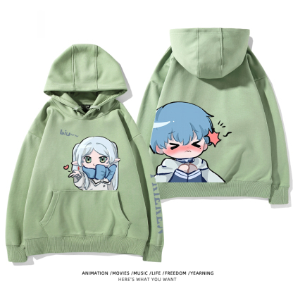 葬送的芙莉蓮 2024秋冬新款親子情侶裝薄絨款連帽衛衣