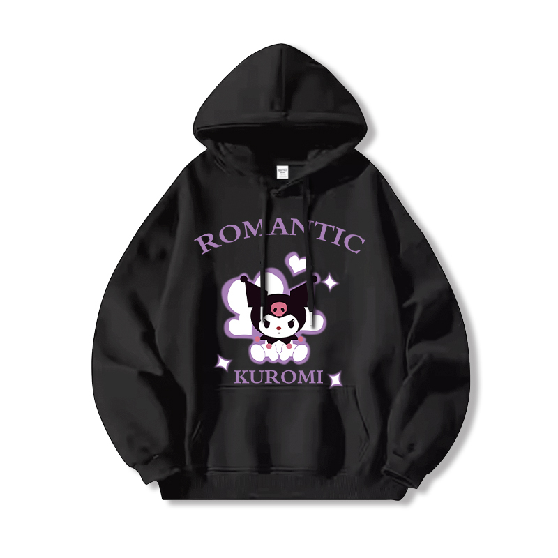 三麗鷗 聯名衛衣2024秋冬新款親子情侶裝薄絨款連帽衛衣