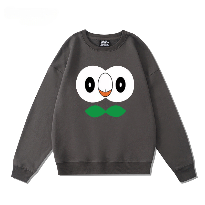 精靈寶可夢木木梟火斑喵 2024親子情侶裝 圓領長袖