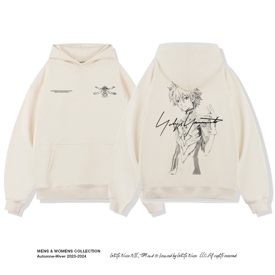 EVA新世紀福音戰士2024秋冬新款親子情侶裝薄絨款連帽衛衣