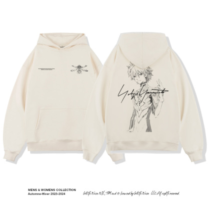 EVA新世紀福音戰士2024秋冬新款親子情侶裝薄絨款連帽衛衣