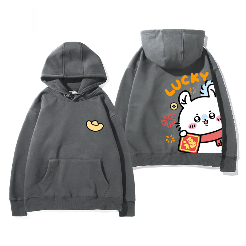 chiikawa 2024秋冬新款親子情侶裝薄絨款連帽衛衣