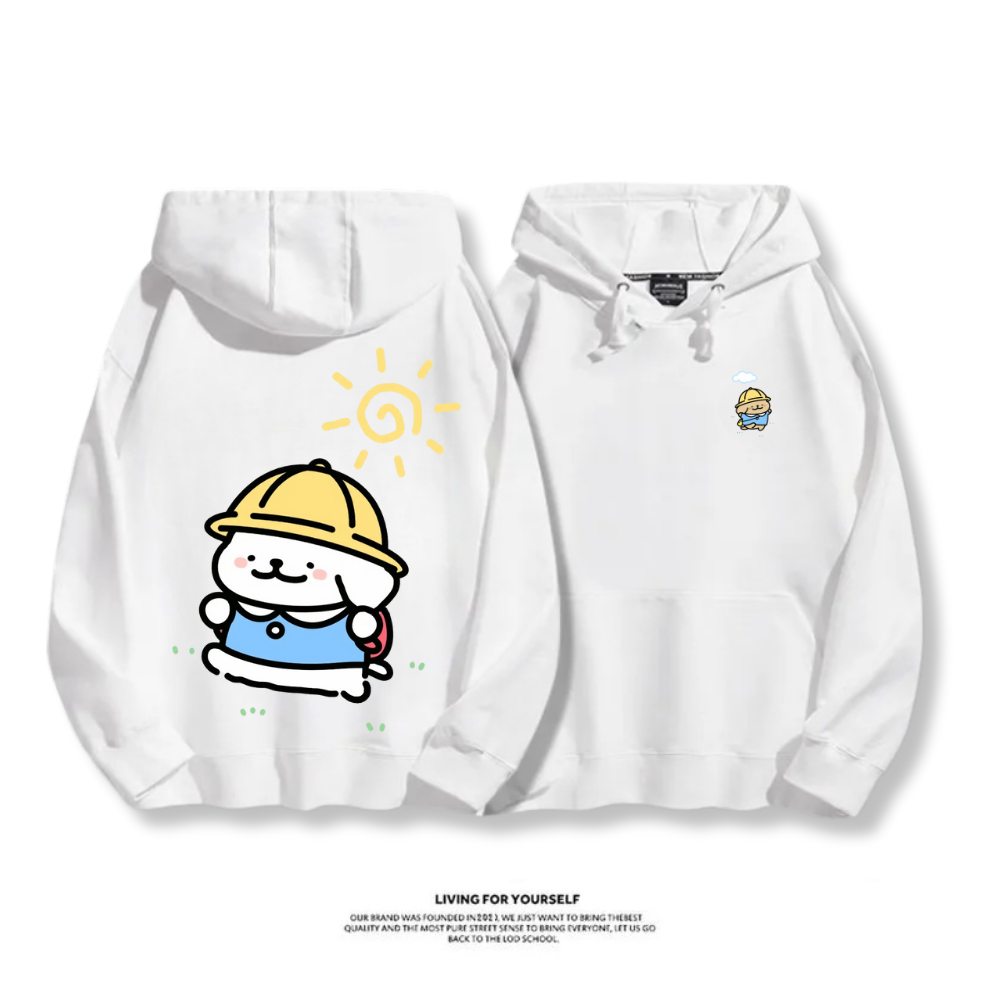 線條小狗 2025秋冬新款 親子情侶男女連帽衛衣