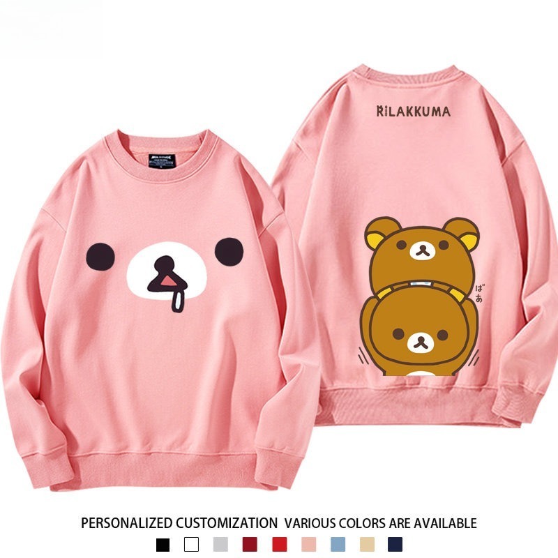 日系拉拉熊 聯名親子情侶裝 圓領長袖