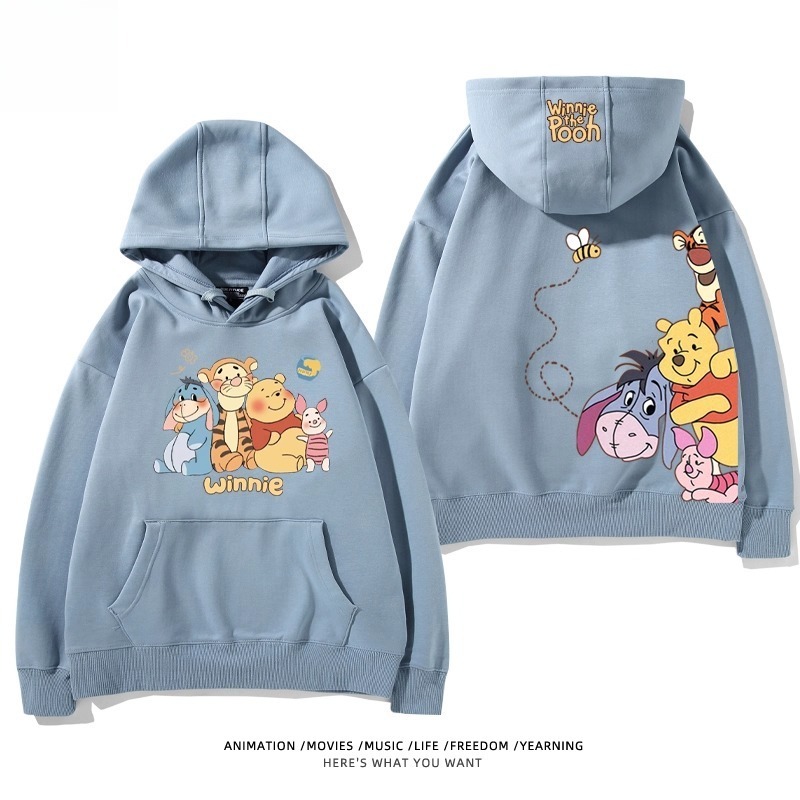 小熊維尼 聯名衛衣2025秋冬新款親子情侶裝連帽衛衣