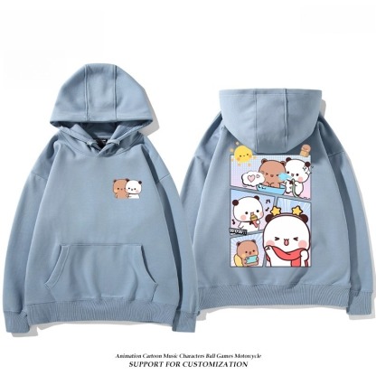 一二布布新款 親子情侶男女連帽衛衣