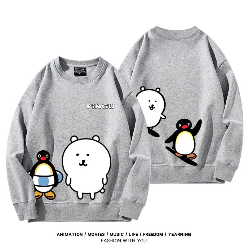 Pingu企鵝家族聯名親子情侶裝 圓領長袖