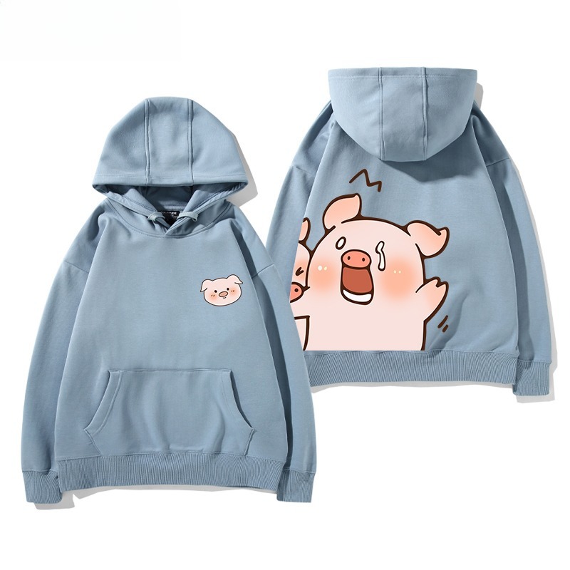 LuLu豬新款 親子情侶男女連帽衛衣