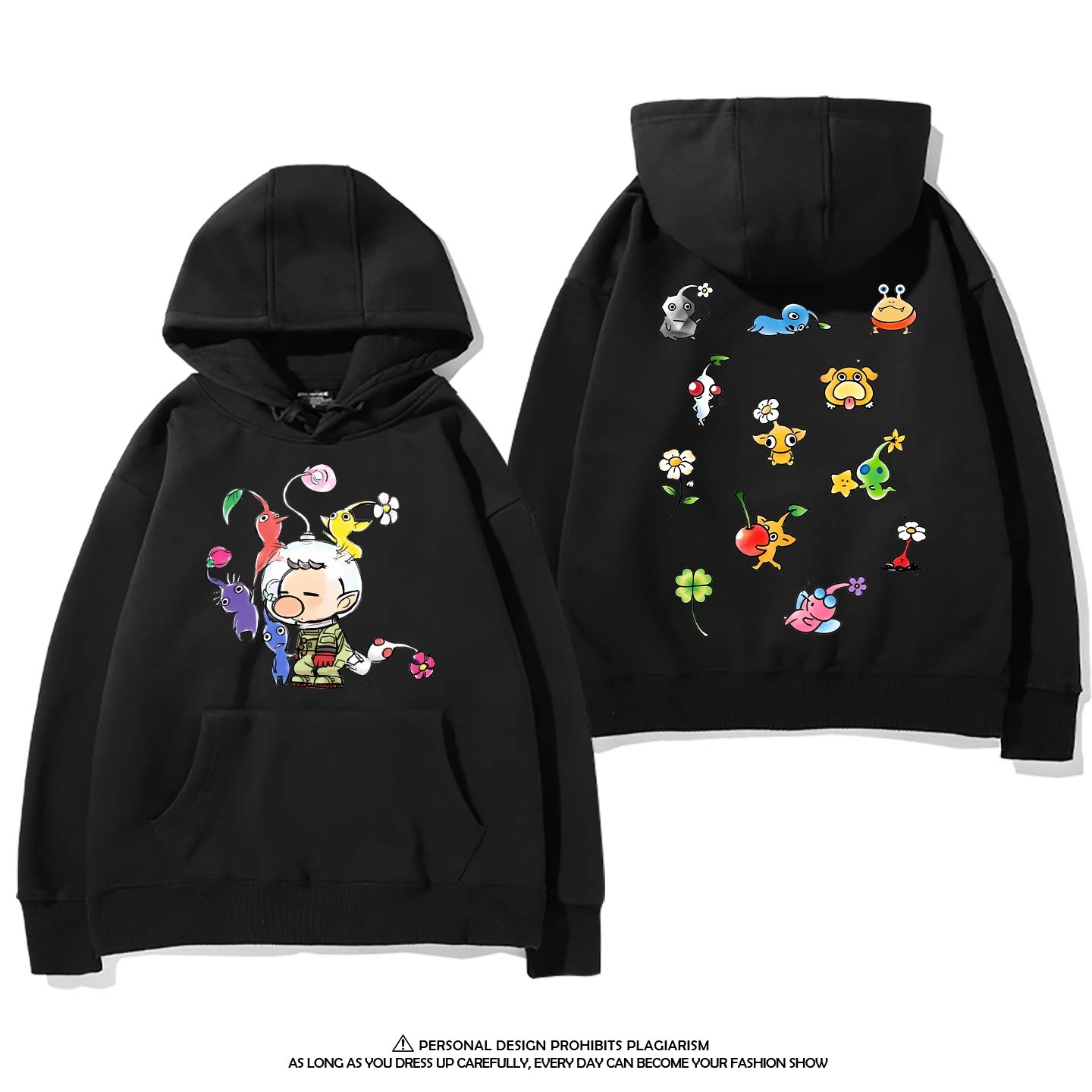 皮克敏PIKMIN4聯名衛衣新款 親子情侶裝連帽衛衣