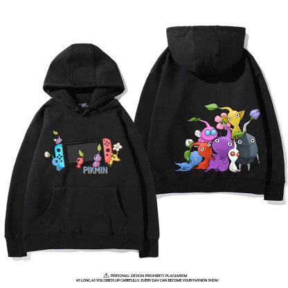 皮克敏PIKMIN4 聯名衛衣新款 親子情侶裝連帽衛衣
