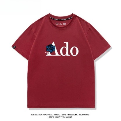Ado歌手 2026親子情侶男女同款 印花短袖T恤