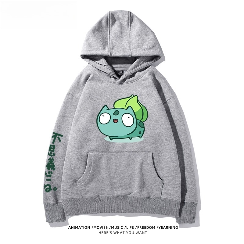 寶可夢Q版搞怪新款 親子情侶男女款連帽衛衣