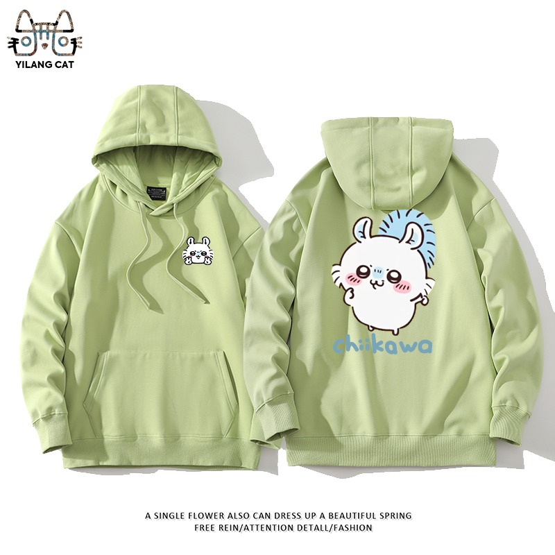 Chiikawa聯名衛衣2025秋冬新款親子情侶裝連帽衛衣