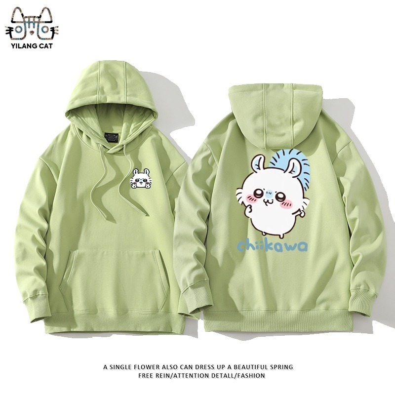 Chiikawa聯名衛衣2025秋冬新款親子情侶裝連帽衛衣