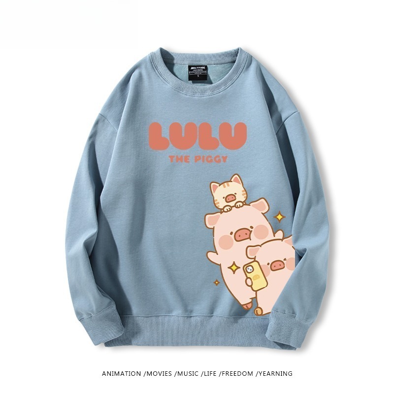 LuLu豬 聯名親子情侶裝 圓領長袖