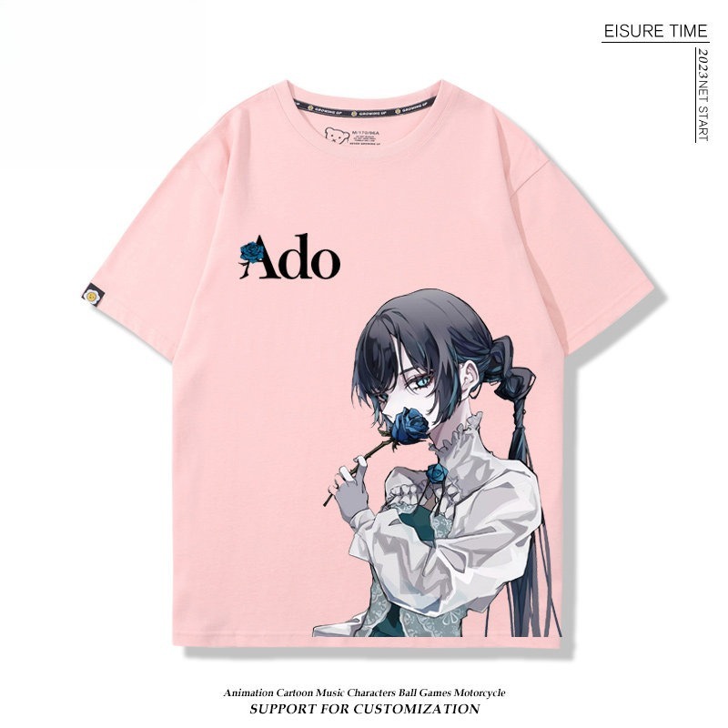 Ado歌手 2026親子情侶男女同款 印花短袖T恤