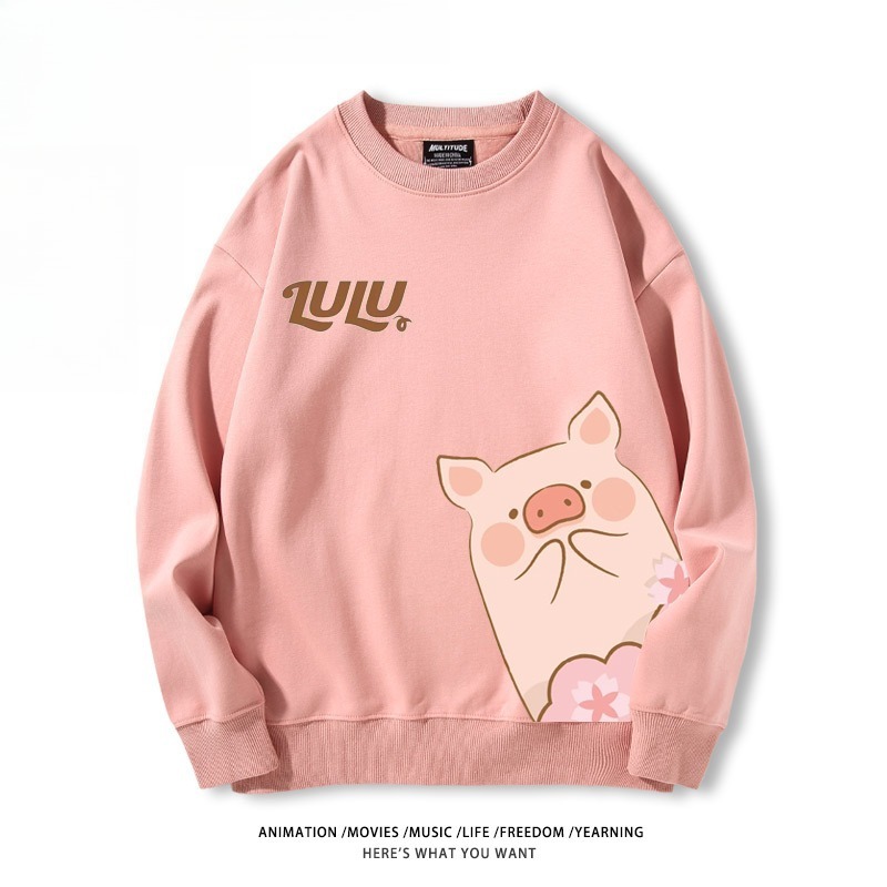LuLu豬 聯名親子情侶裝 圓領長袖