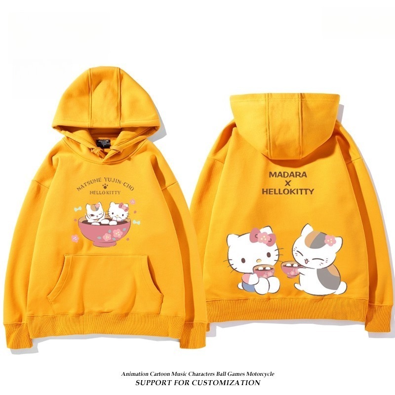 夏目友人帳貓咪老師X三麗鷗新款 親子情侶男女連帽衛衣