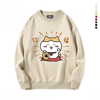 新年chiikawa 2026秋冬新款親子情侶裝 圓領長袖/連帽衛衣