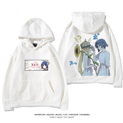 孤獨搖滾 聯名衛衣2024秋冬新款親子情侶裝薄絨款連帽衛衣