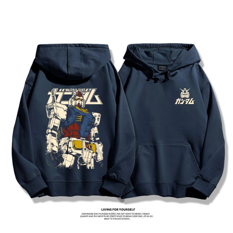 機動戰士高達 聯名衛衣2024秋冬新款親子情侶裝薄絨款連帽衛衣