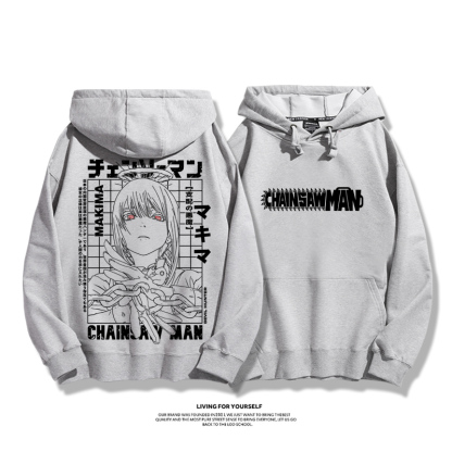 鏈鋸人新款 親子情侶男女款連帽衛衣