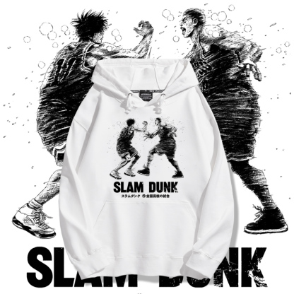 灌籃高手聯名衛衣2023秋冬新款親子情侶裝薄絨款連帽衛衣