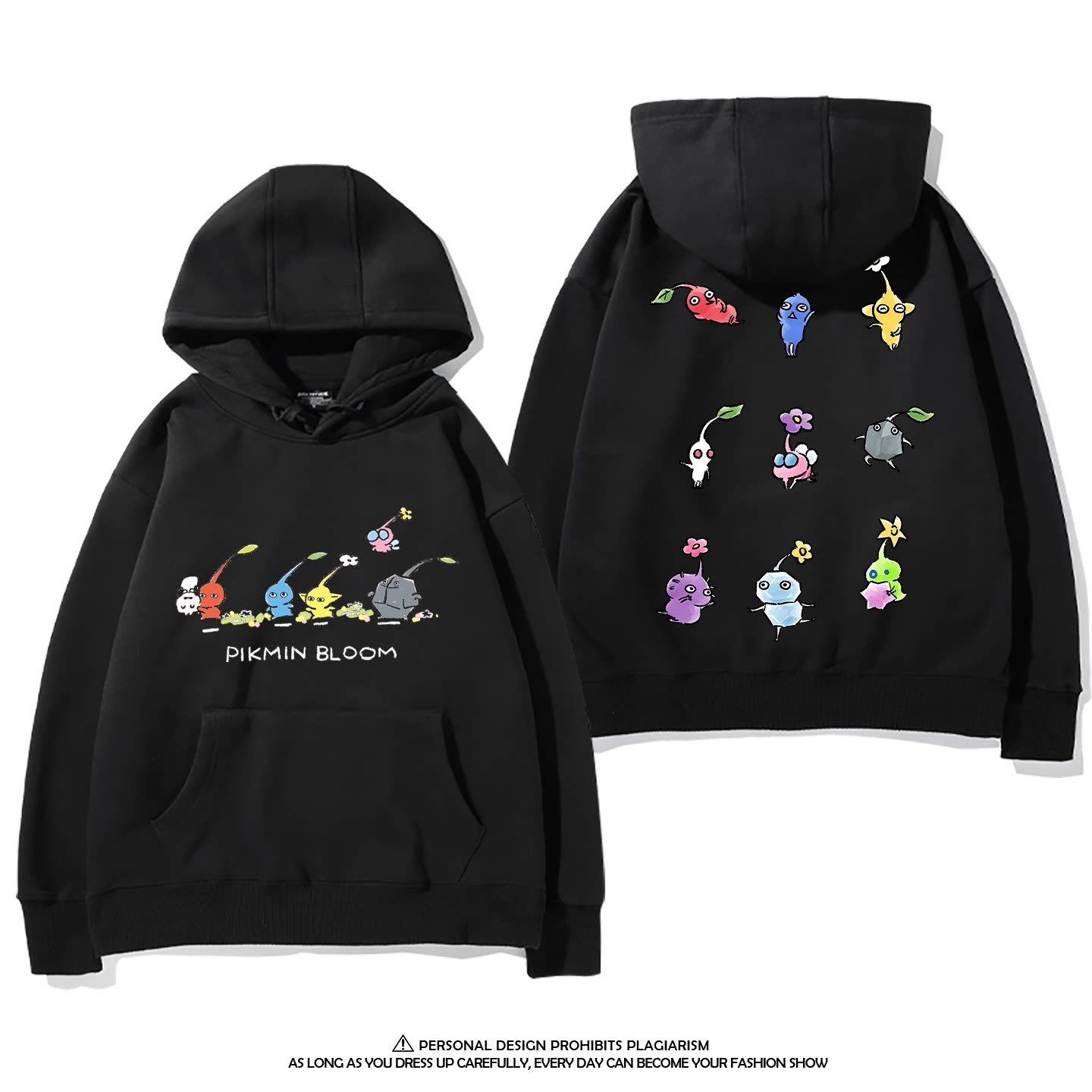 皮克敏PIKMIN4 聯名衛衣新款 親子情侶裝連帽衛衣