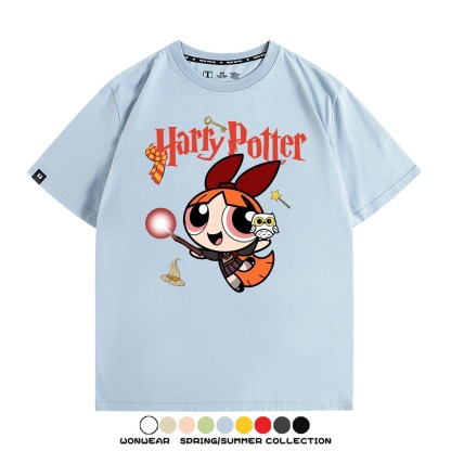 飛天小女警 X Harry Potter周邊 印花短袖T恤