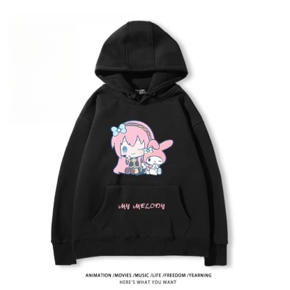 初音未來X三麗鷗新款 親子情侶男女款連帽衛衣