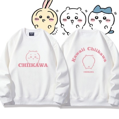 Chiikawa吉伊咔哇聯名親子情侶裝 圓領長袖