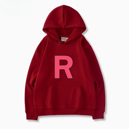 寶可夢火箭隊 聯名衛衣新款 親子情侶裝連帽衛衣