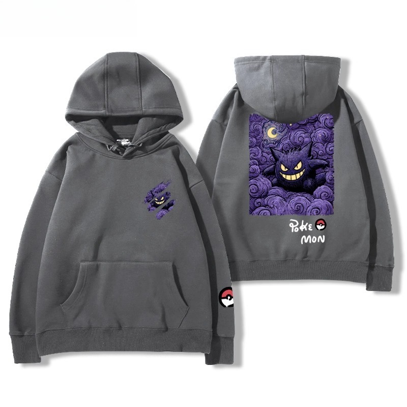 寶可夢油畫系列 聯名衛衣2025秋冬新款親子情侶裝連帽衛衣