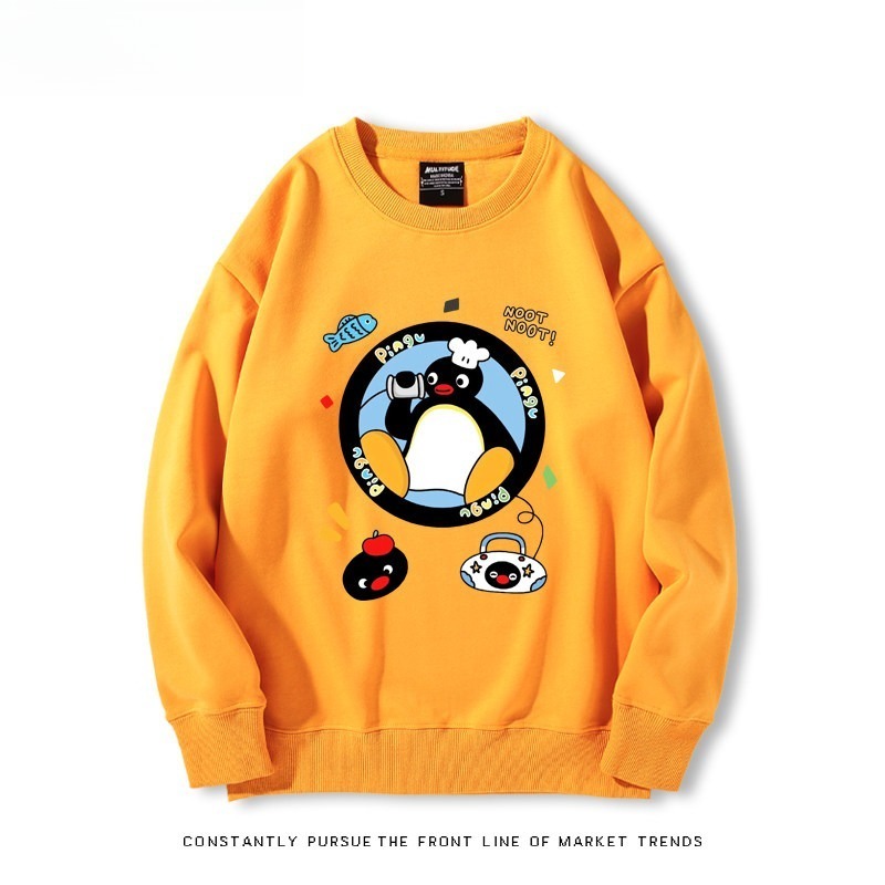 pingu 聯名親子情侶裝 圓領長袖