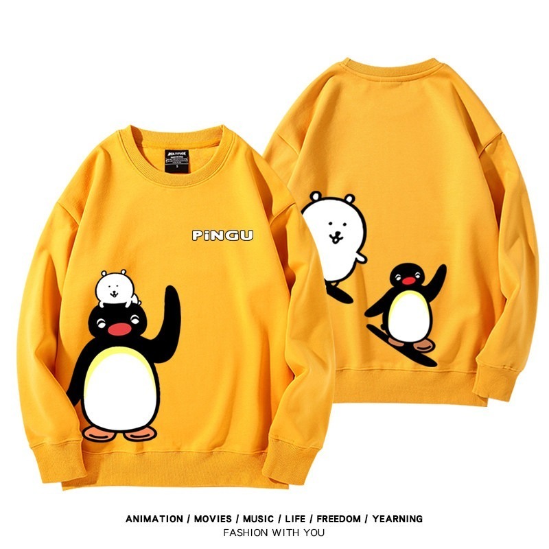 Pingu企鵝家族聯名親子情侶裝 圓領長袖