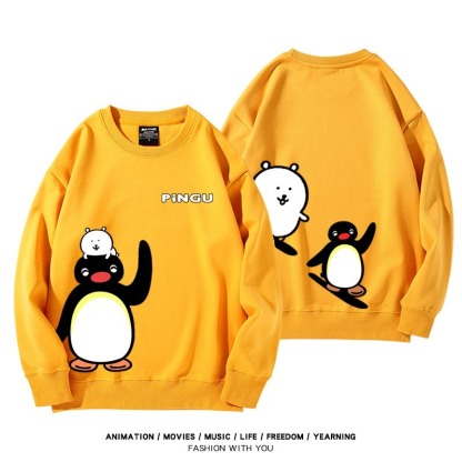 Pingu企鵝家族聯名親子情侶裝 圓領長袖