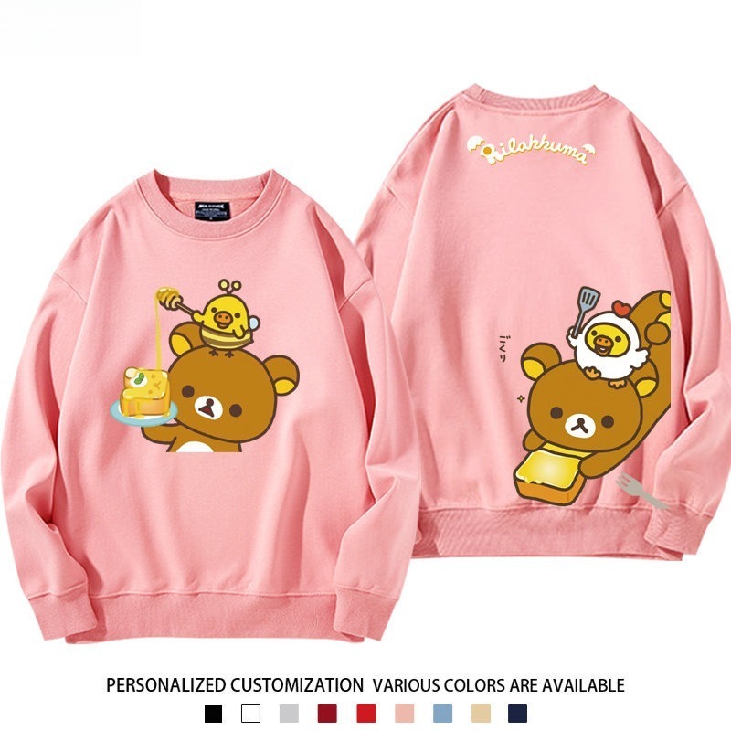 日系拉拉熊 聯名親子情侶裝 圓領長袖