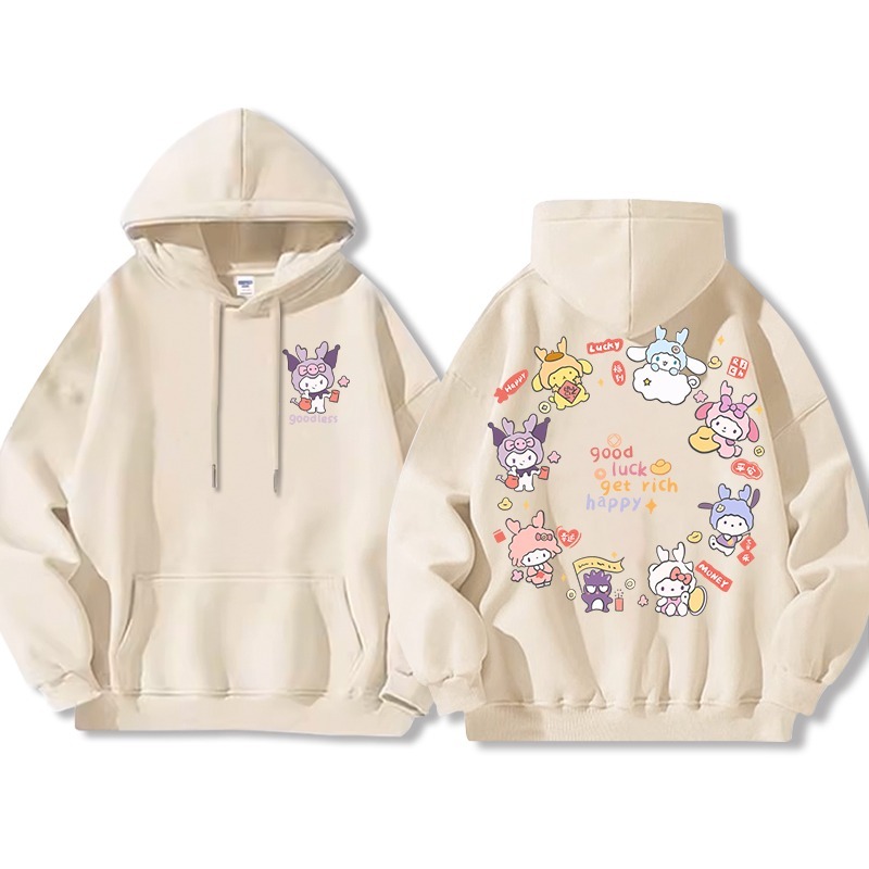 三麗鷗 聯名衛衣2025秋冬新款親子情侶裝連帽衛衣