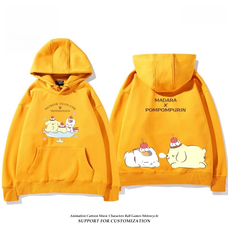 夏目友人帳貓咪老師X三麗鷗新款 親子情侶男女連帽衛衣