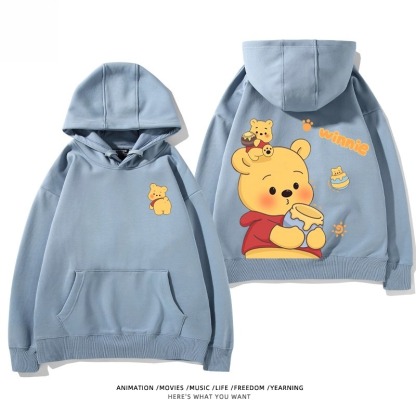 小熊維尼 聯名衛衣2025秋冬新款親子情侶裝連帽衛衣