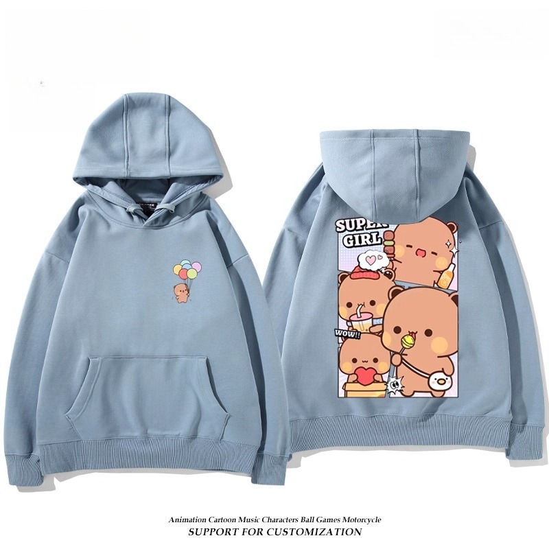 一二布布新款 親子情侶男女連帽衛衣